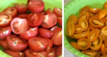 Kış için jöleli domates: video